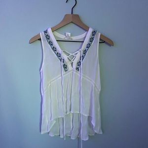 Float lace up tank top!
